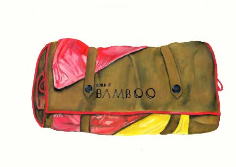05  Acrylic painting  Bethan Taylor  Outside of bag