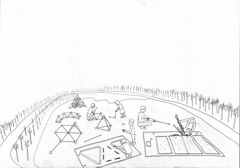 Hosea Lau  drawing of children on site