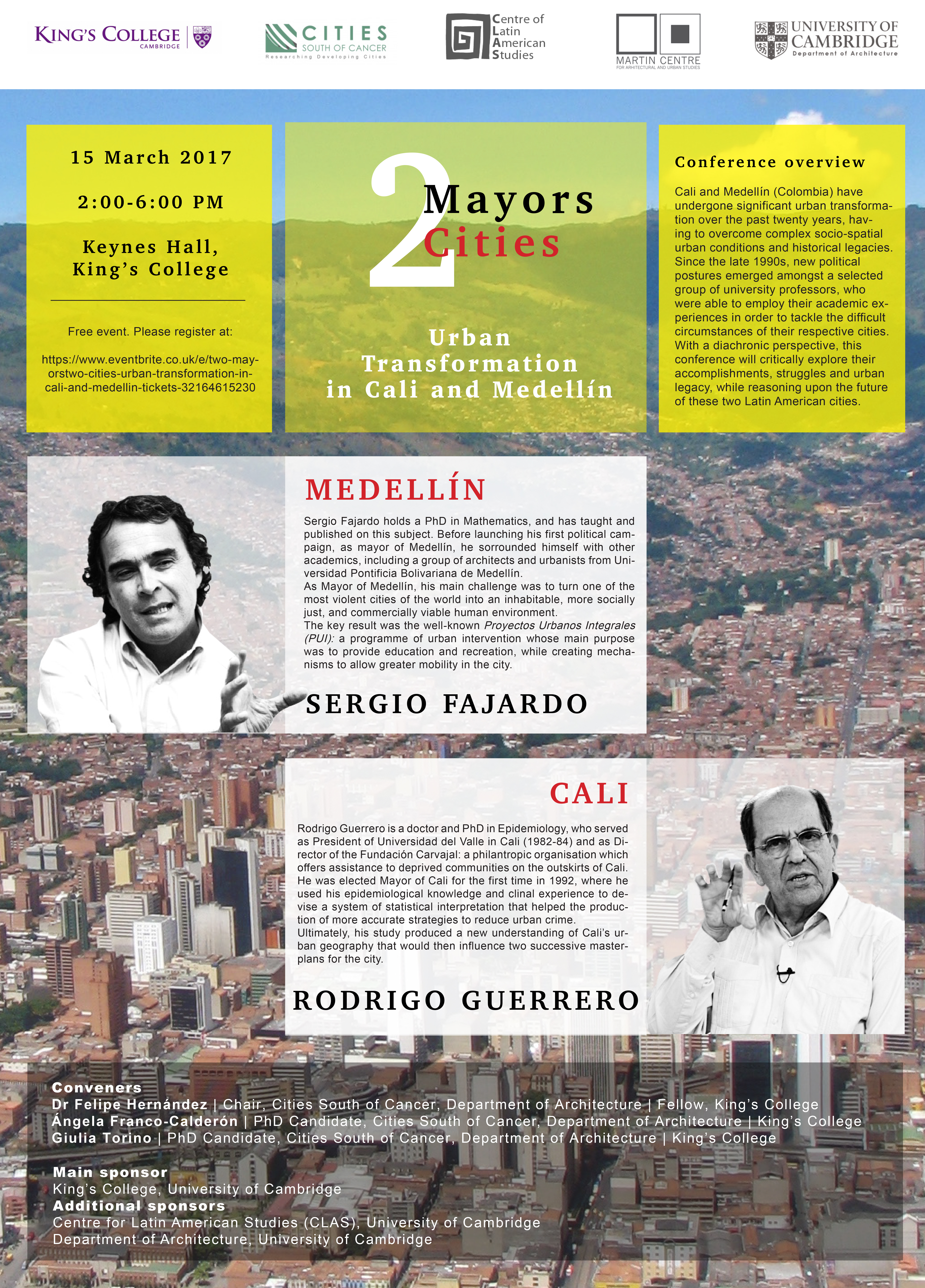3 Mayors, 3 Cities - Urban Change in Colombia poster