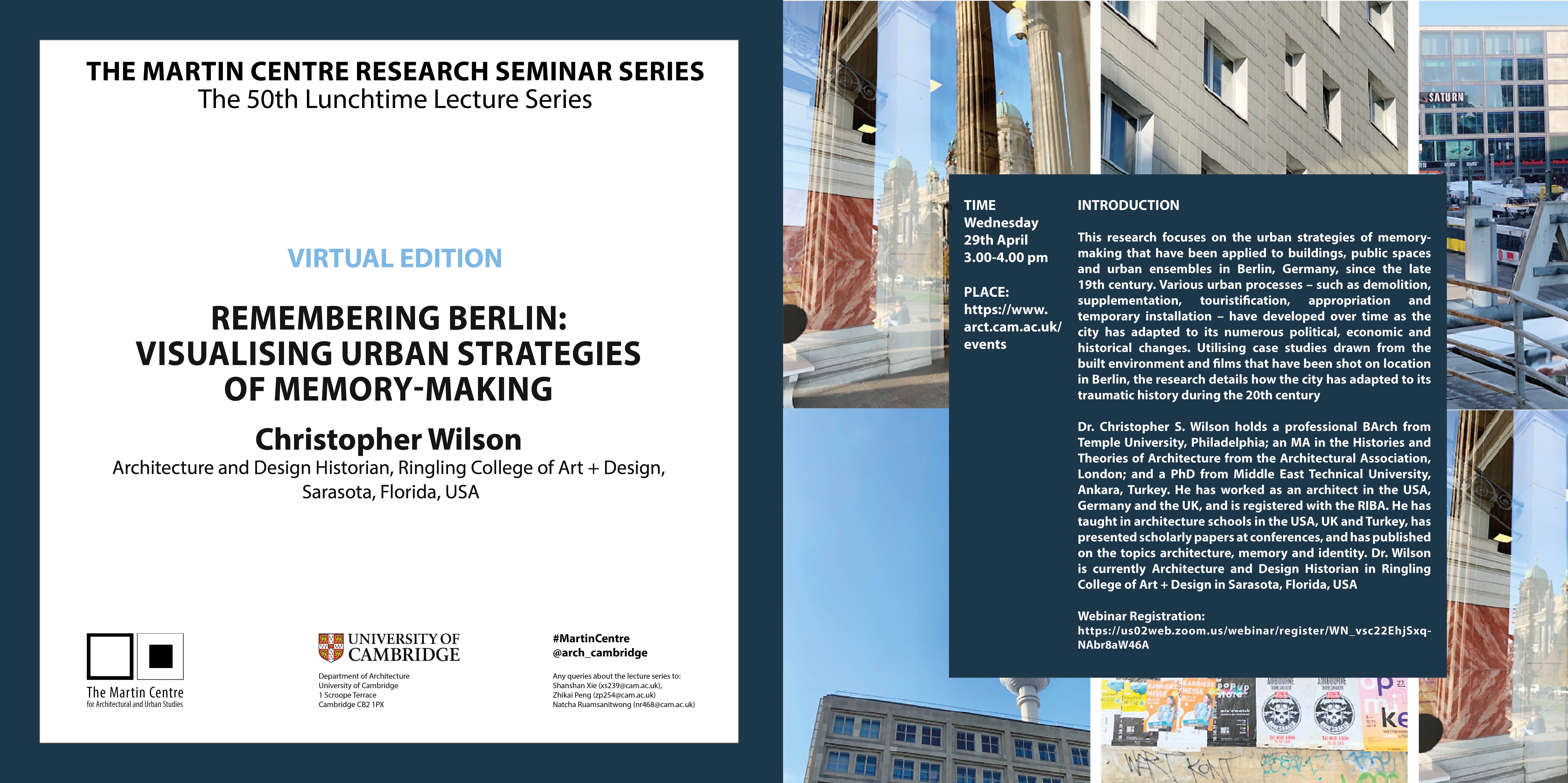 Martin Centre Seminars Remembering Berlin